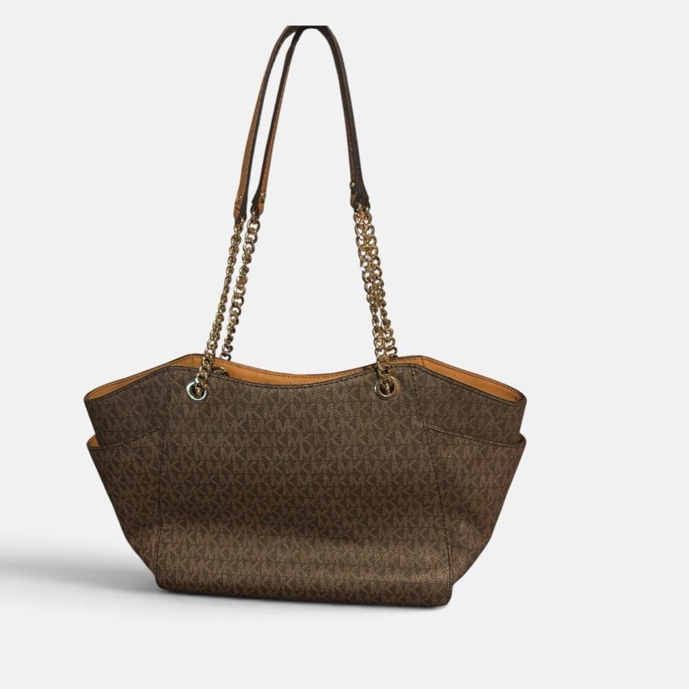 Michael Kors Jet Set Large Signature Logo Shoulder Tote - Picture 6 of 10